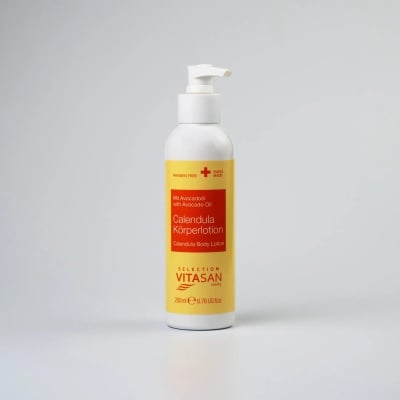 Loțiune de corp cu Gălbenele și Avocado pentru o piele sensibilă și uscată - 200 ml.