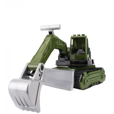 Utilaj de constructie buldozer cu cupa, Technok, verde militar