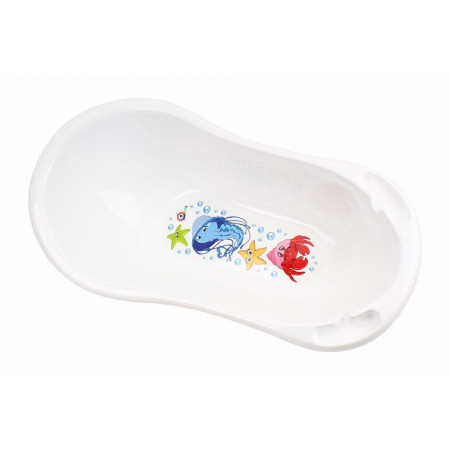 Cadita baby pentru baie cu autocolant TechnoK, alb