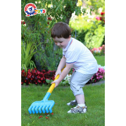 Grebla din plastic, TechnoK, (3497) 64 cm, pentru nisip, albastru - Img 3