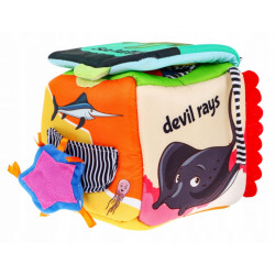 Jucarie interactiva bebe, cub senzorial Lumea Marii, din plus, Fun Friends - Img 4