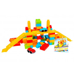 Set 90 de cuburi de constructie cu 2 masinute TechnoK - Img 4