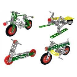 Set de construit metalic, TechnoK, 8 modele de vehicule, 198 de piese - Img 4