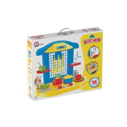 Bucatarie pentru copii, Technok, cu 18 accesorii, multicolor - Img 3