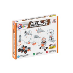 Set de construit metalic, TechnoK, 8 modele de vehicule spatiale, 225 de piese - Img 1