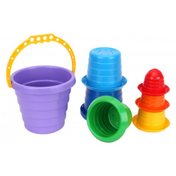 Jucarie educativa tip piramida, TechnoK, 7 pahare tip palarii sombrero - Img 3