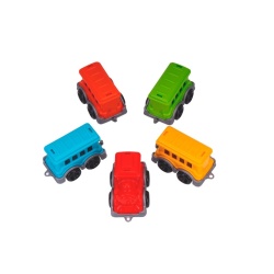 Mini trenulet TechnoK, locomotiva cu 4 vagoane, multicolor - Img 2