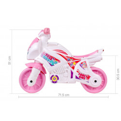 Motocicleta de curse My Little Fancy Bike, TechnoK, alb cu roz - Img 6