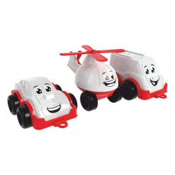 Set de 3 mini vehicule vesele, TechnoK, alb - Img 2