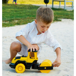 Utilaj compactor de jucarie, TechnoK,38 cm, galben - Img 4