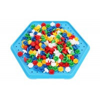 Joc educativ mozaic, TechnoK, 220 de pioneze colorate - Img 2