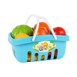 Set de fructe in cos de picnic albastru, Technok, (5354), 17 piese - Img 1