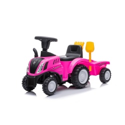 Tractor premergator New Holland, cu remorca, roz - Img 1