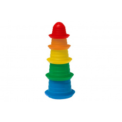 Jucarie educativa tip piramida, TechnoK, 5 pahare tip palarii sombrero - Img 2