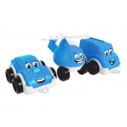 Set de 3 mini vehicule vesele, TechnoK, albastru - Img 2
