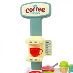 Tejghea de vanzari cafenea, Technok, cu efecte sonore si accesorii, casa de marcat, cititor de card, prajituri si fructe - Img 6