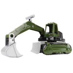 Utilaj de constructie buldozer cu cupa, Technok, verde militar - Img 3