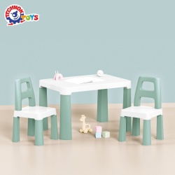 Masa pentru copii cu 2 scaune, sarcina max. 75 kg, Technok, verde - Img 4