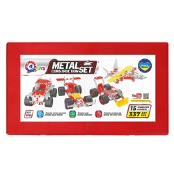 Set de construit metalic, TechnoK, 15 modele de vehicule, 337 de piese - Img 1