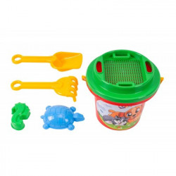 Set de nisip TechnoK, galeata cu autocolant si accesorii - Img 3