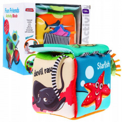 Jucarie interactiva bebe, cub senzorial Lumea Marii, din plus, Fun Friends - Img 1