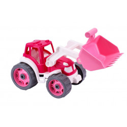 Utilaj de constructie, tractor excavator, TechnoK, roz - Img 2