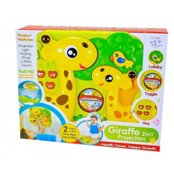 Jucarie cu efecte sonore si proiector pentru bebe, in forma de girafa - Img 7