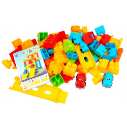 Set 90 de cuburi de constructie cu 2 masinute TechnoK - Img 2