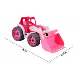 Utilaj de constructie, tractor excavator, TechnoK, roz - Img 3
