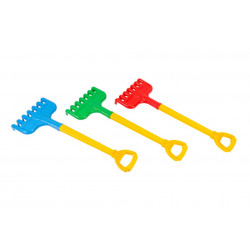 Grebla din plastic, TechnoK, (3497) 64 cm, pentru nisip, albastru - Img 2