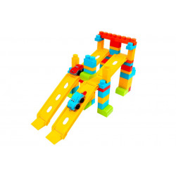 Set 90 de cuburi de constructie cu 2 masinute TechnoK - Img 3
