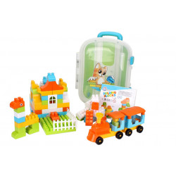 Set 90 de cuburi de constructie in troliu TechnoK - Img 3