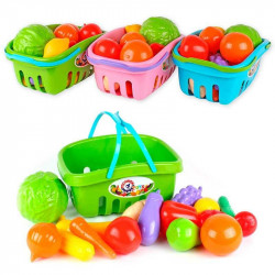 Set de fructe in cos de picnic albastru, Technok, (5354), 17 piese - Img 2