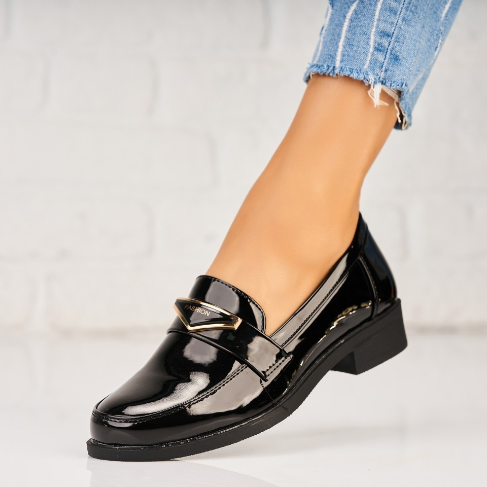 Γυναικεία Casual Παπούτσια Οικολογικό Γυαλισμένο Δέρμα Μαύρο Maryann2 A5283