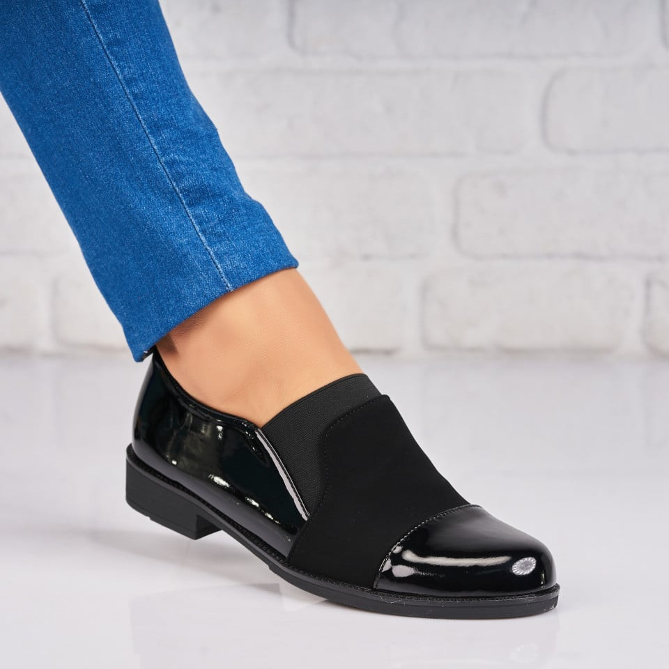 Γυναικεία Casual Παπούτσια Οικολογικό Γυαλισμένο Δέρμα Μαύρο Wasey2 A4372