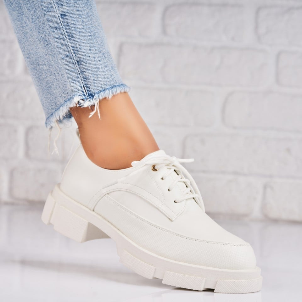 Γυναικεία Casual Παπούτσια Οικολογικό Δέρμα Άσπρο Kateri A4715