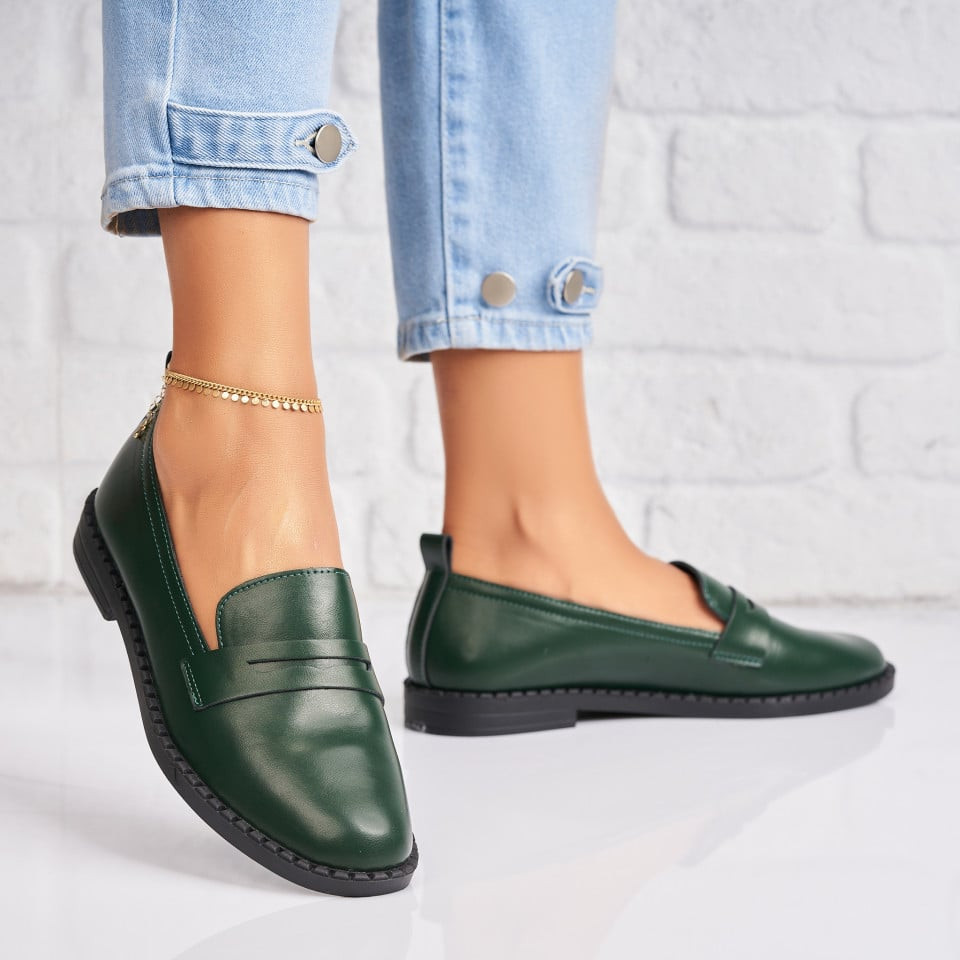 Γυναικεία Casual Παπούτσια Οικολογικό Δέρμα Πράσινο Sanya A1750