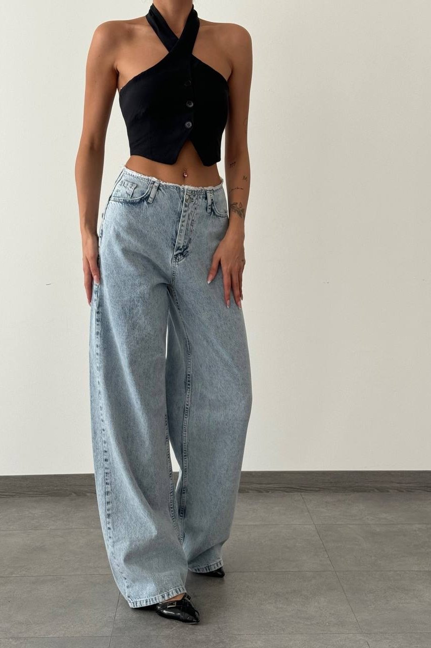 Γυναικείο τζιν Oversize Γαλάζιο Coraline