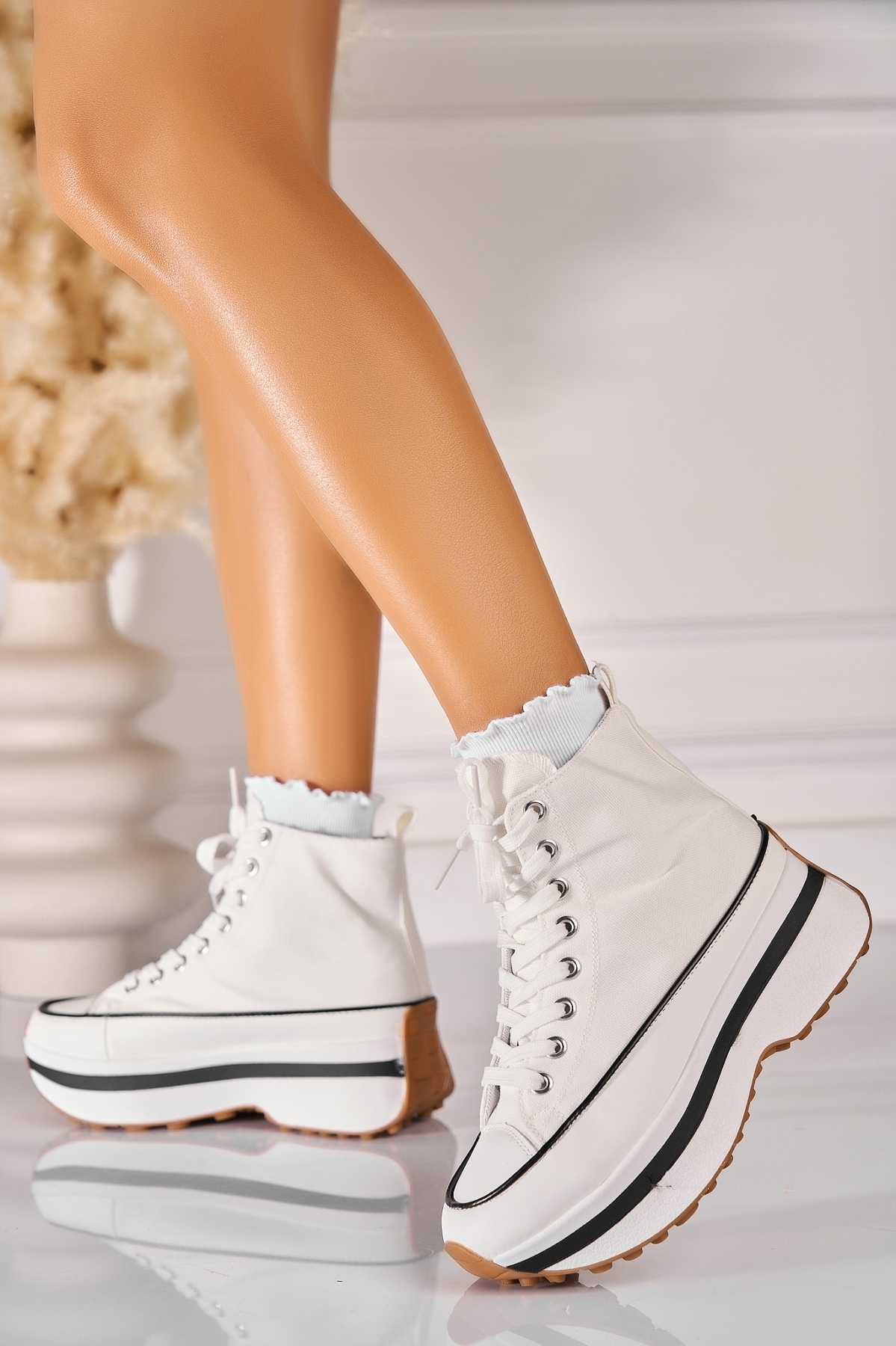 Γυναικεία sneakers Ύφασμα Άσπρο Dekota