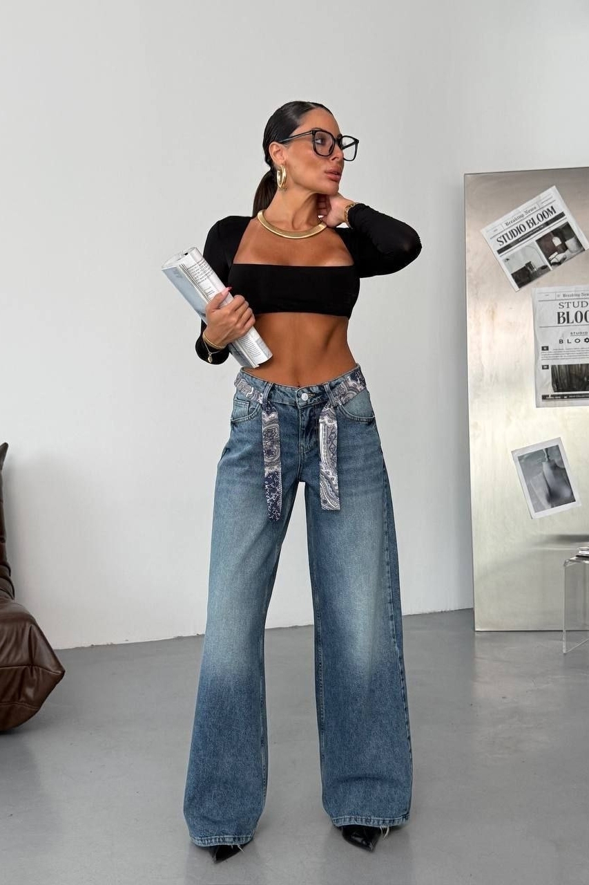 Γυναικείο τζιν Oversize Γαλάζιο Beatris