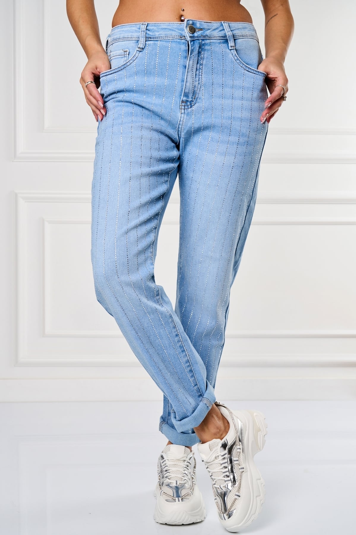 Mom Fit Τζιν Γαλάζιο Laksha