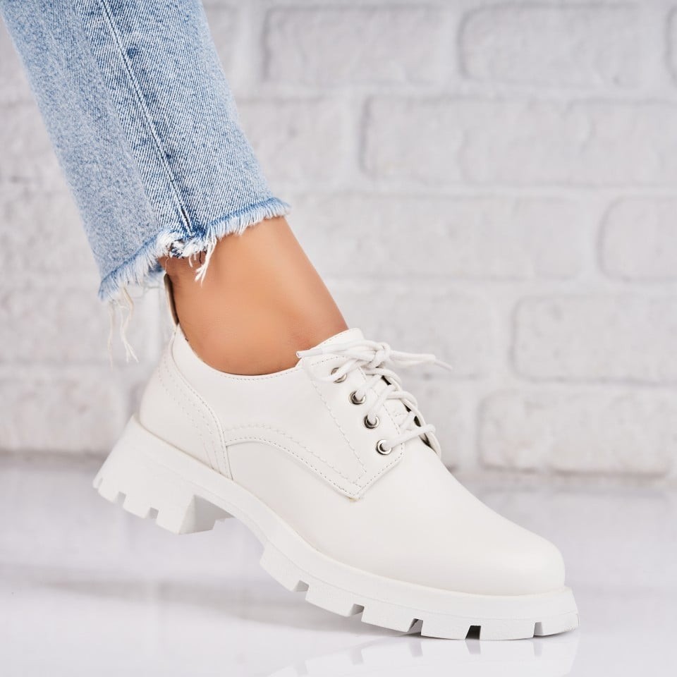 Γυναικεία Casual Παπούτσια Οικολογικό Δέρμα Άσπρο Lazera A4718