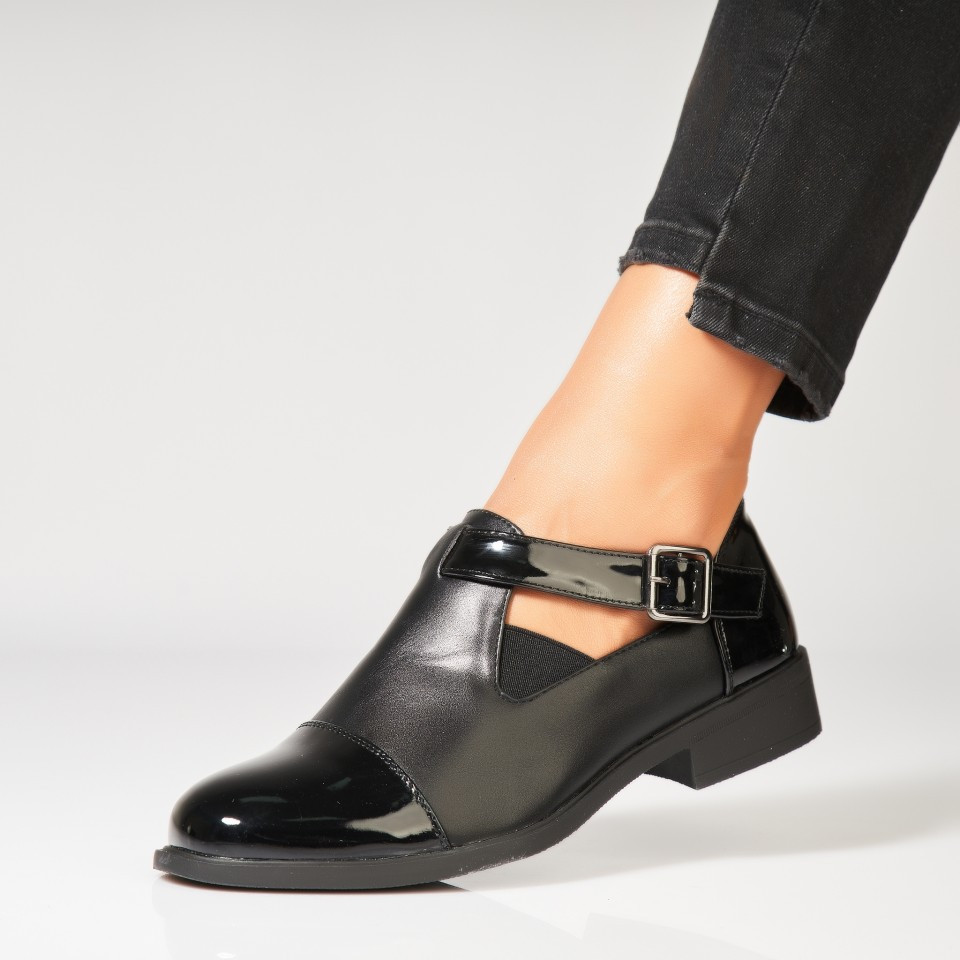 Γυναικεία Casual Παπούτσια Οικολογικό Δέρμα Μαύρο Alison4 A7007