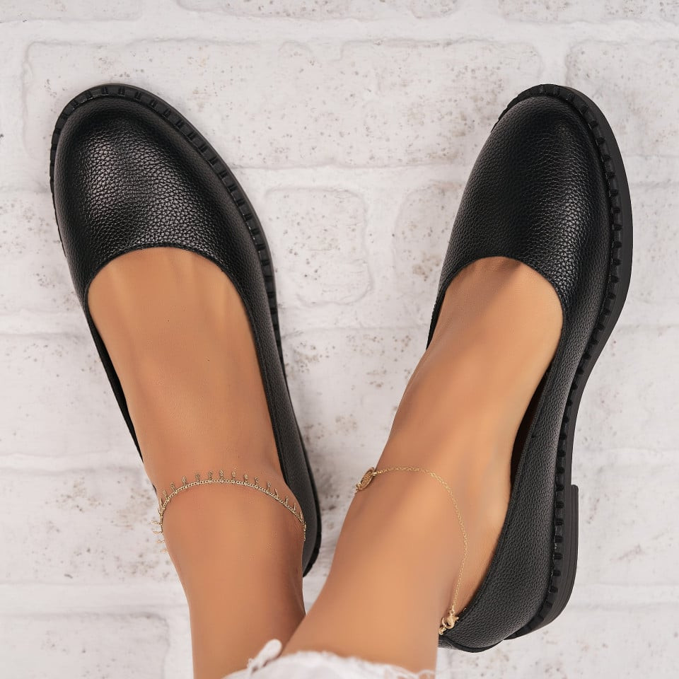 Γυναικεία Casual Παπούτσια Οικολογικό Δέρμα Μαύρο Ezra A1703