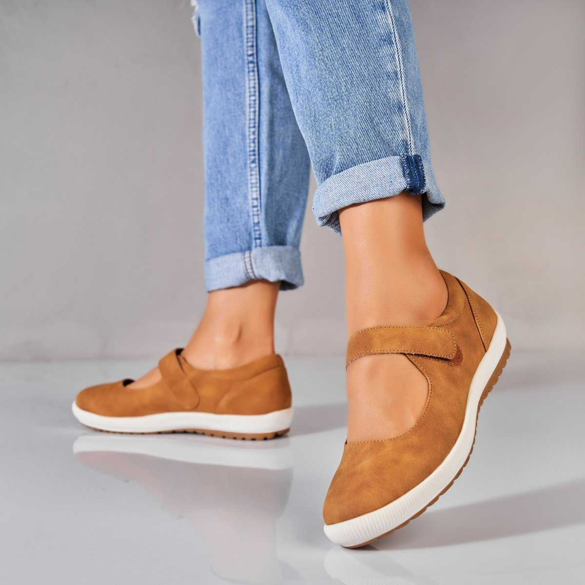Γυναικεία Casual Παπούτσια Οικολογικό Δέρμα Camel Alenia