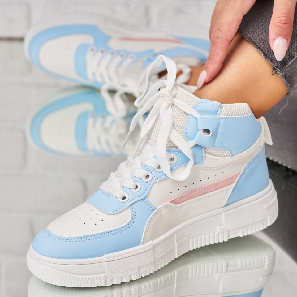 Γυναικεία sneakers Οικολογικό Δέρμα Γαλάζιο Vihana A1845