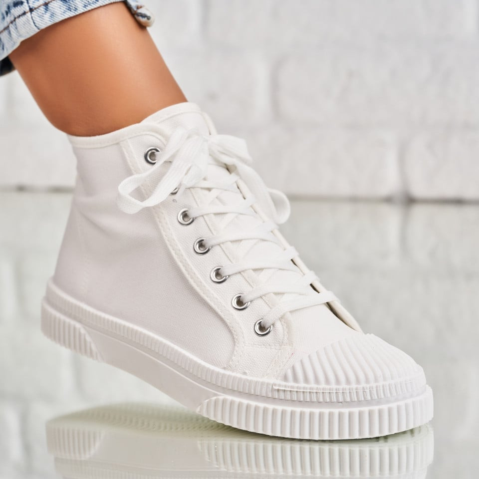 Γυναικεία sneakers Ύφασμα Άσπρο Hape A1981