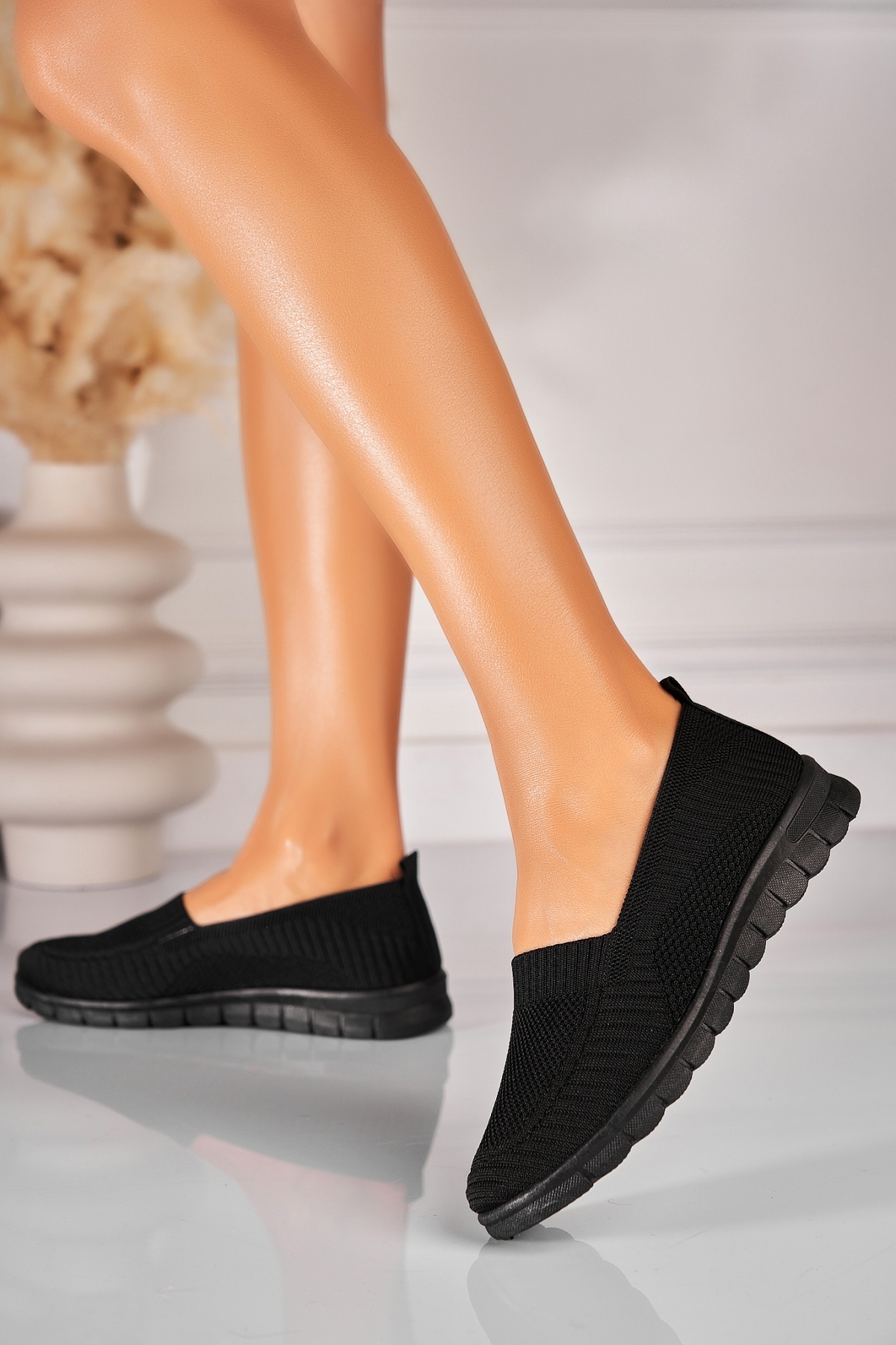 Γυναικεία Casual Παπούτσια Ύφασμα Μαύρο Everlie
