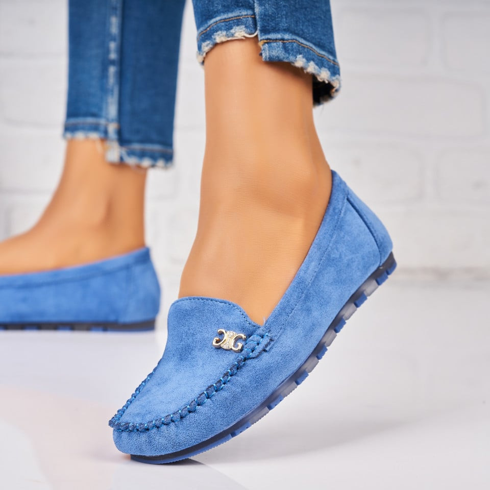 Γυναικεία Casual Παπούτσια Οικολογικό Γυρισμένο Δέρμα Γαλάζιο Greyley A3799