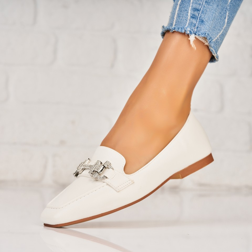 Γυναικεία Casual Παπούτσια Οικολογικό Δέρμα Άσπρο Creely A5322